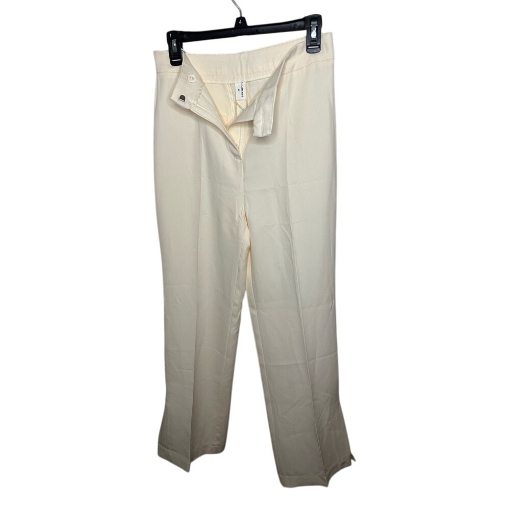 Commense Cream Beige Career Dress Pants with Ankle Slits Size M